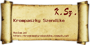 Krompaszky Szendike névjegykártya